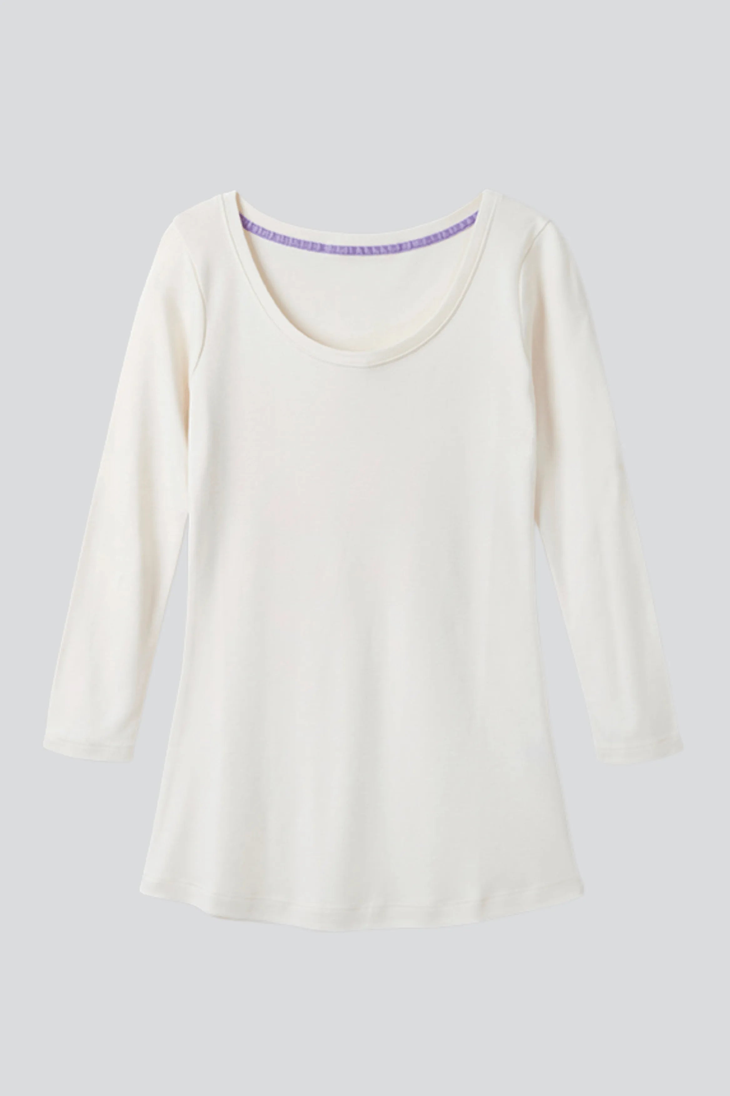 Women's 3/4 Sleeve Scoop Neck T-Shirt – Cotton Modal, UK 6-18