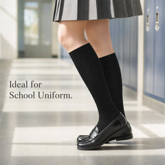 Girls' Long School Socks 12 Pairs Cotton Rich Sculpted Heels And Toes