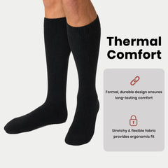 Men's 100% Cotton Moisture-Wicking Antibacterial Dress Work Socks 12 Pairs
