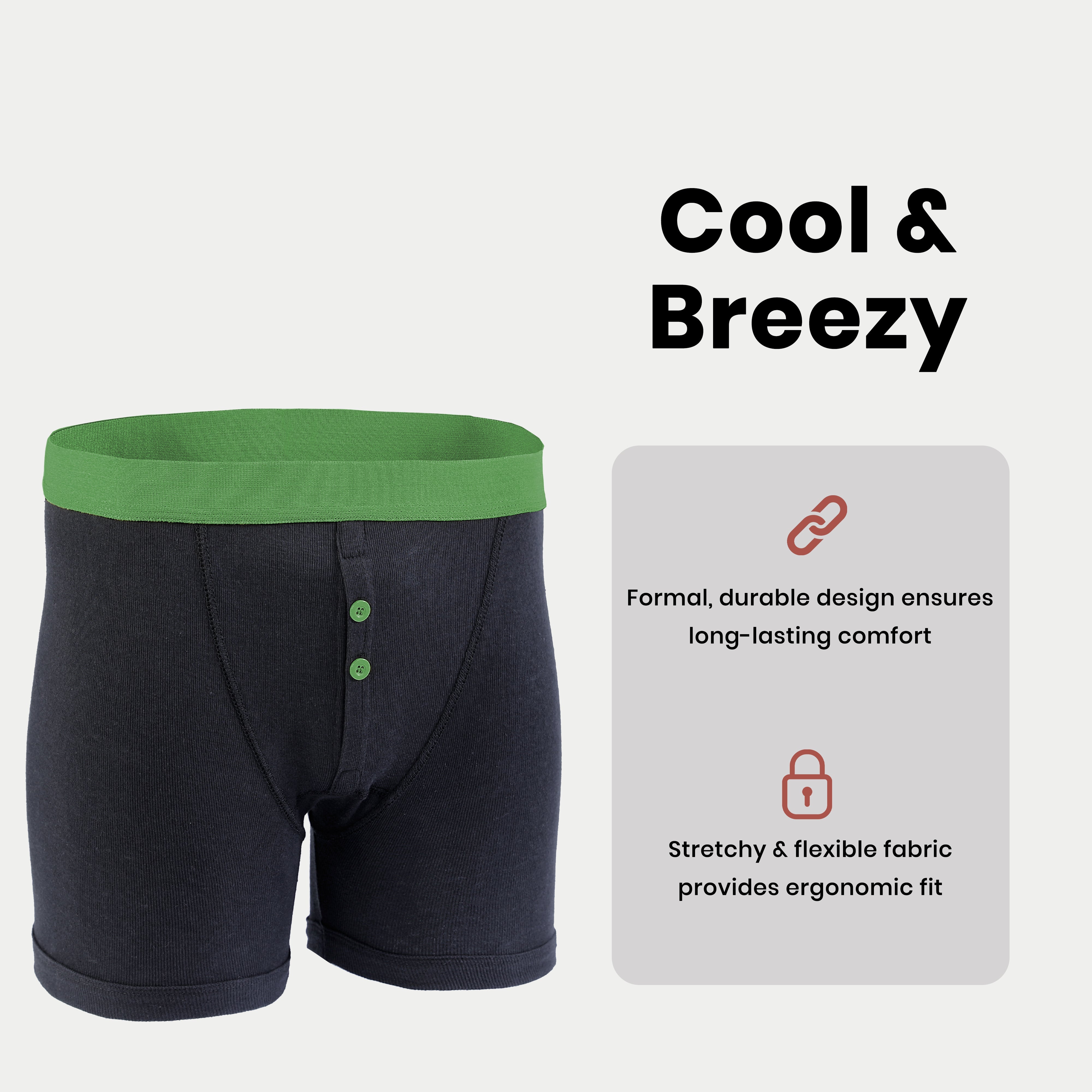 Men's Black Boxer Shorts 12 Pack – Cotton Blend, Button Fly