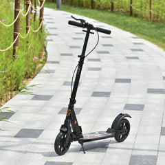 HOMCOM Foldable Kick Scooter – Adjustable Height, Double Suspension & Dual Brakes