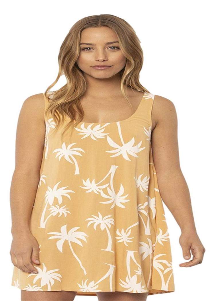 Island Energy Printed Sleeveless Tank Dress