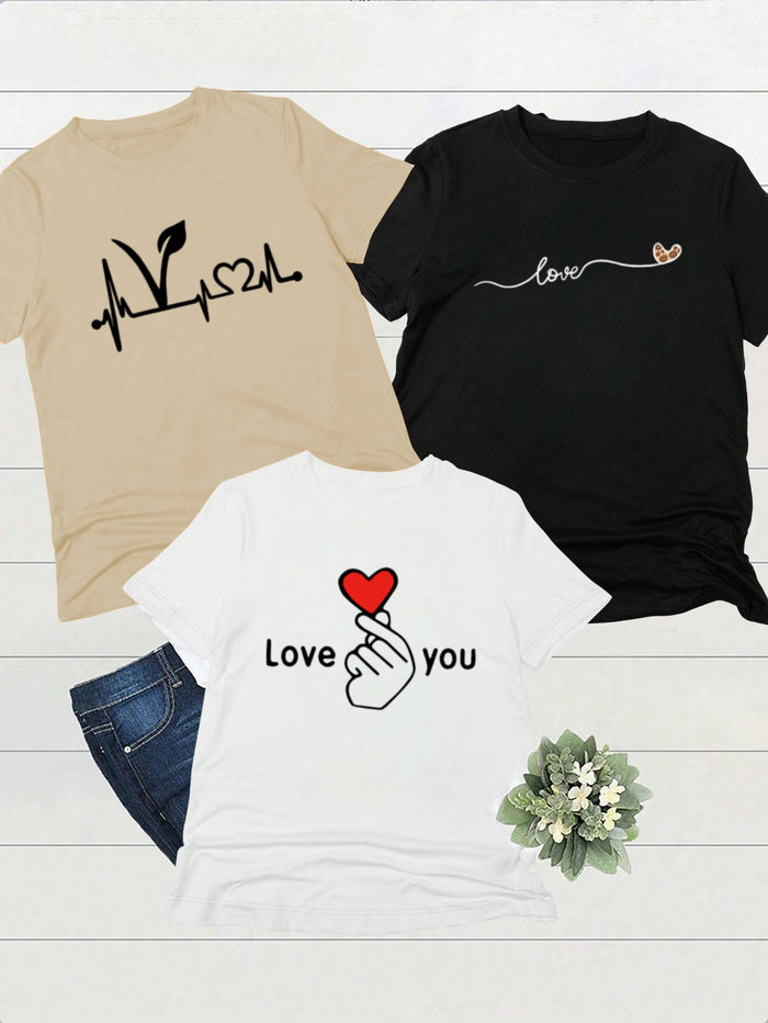 3-Pack Trendy Graphic T-Shirts, Stylish & Comfortable Summer Tees
