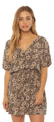 Sailing Away Button-Front Mini Dress with Open Back