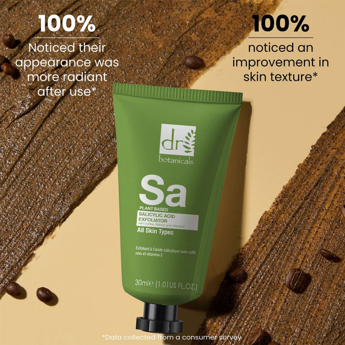 Salicylic Acid Exfoliator with Coffee, Walnut & Vitamin E 30ml, image 2