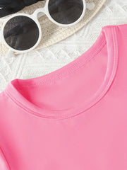 8-Pack Girls' Summer T-Shirts – Soft Knit Crew Neck Tees