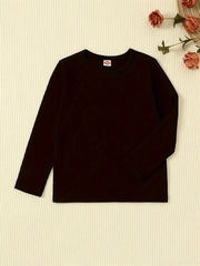 Girls' Soft Knit Long-Sleeve T-Shirt – Versatile & Comfortable