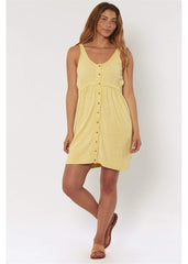 Nya Pigment-Dyed Tank Dress with Button Placket