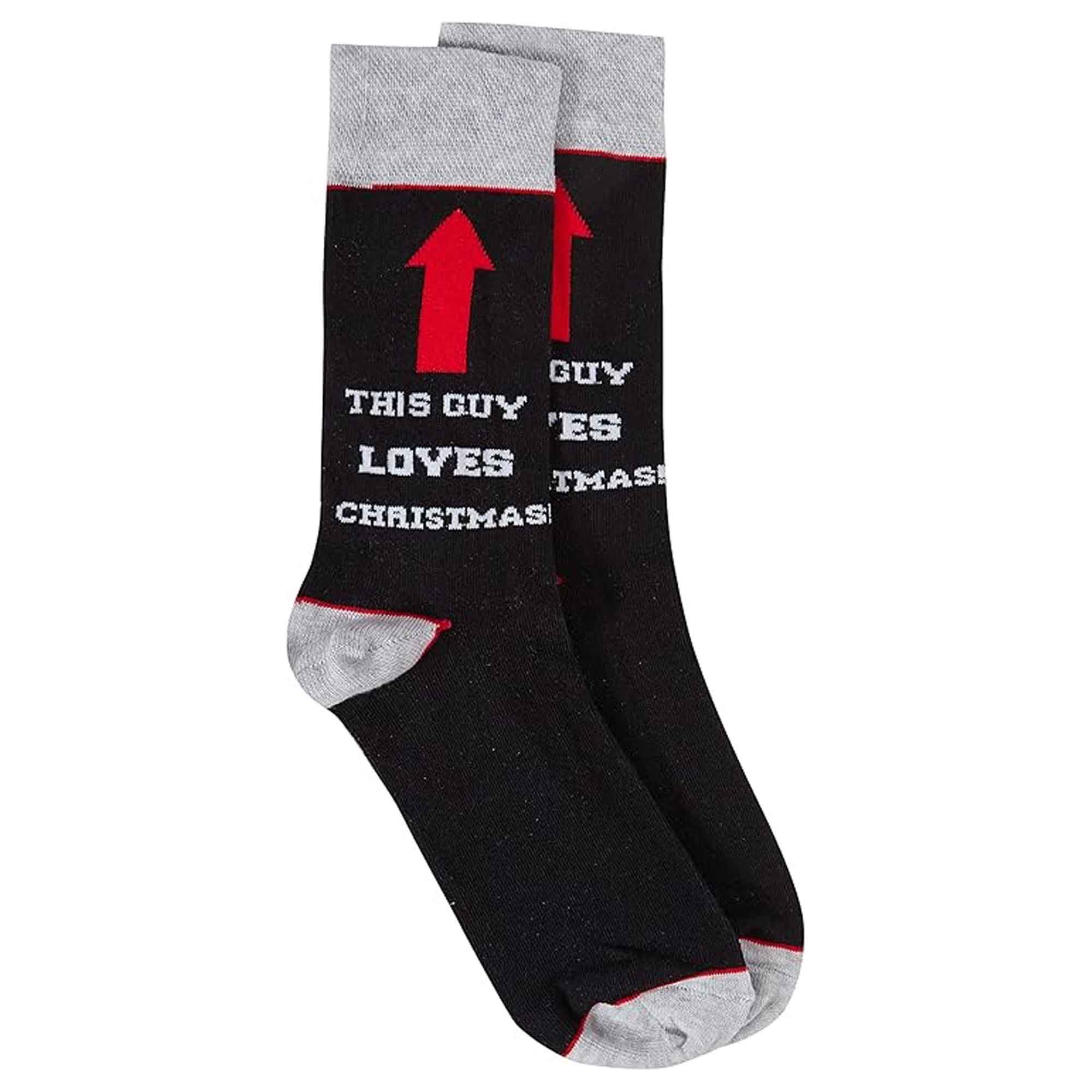 4 Pack Men's Christmas Socks Cotton Rich Festive Designs Cosy Winter