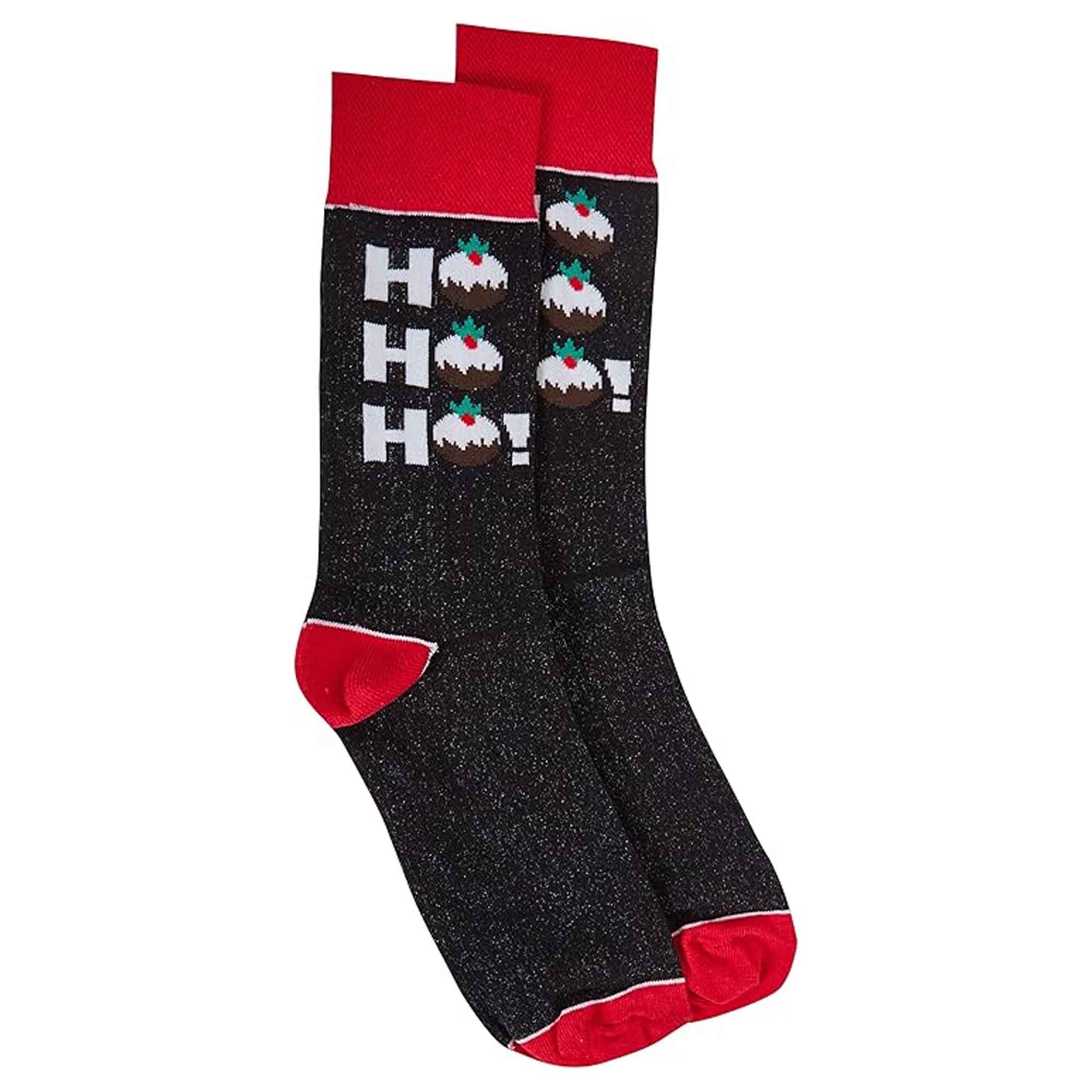 4 Pack Men's Christmas Socks Cotton Rich Festive Designs Cosy Winter