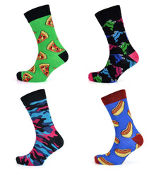 4 Pack Men's Christmas Socks Cotton Rich Novelty Festive Designs UK 6-11 EUR
