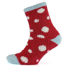 Women's Christmas Slipper Socks Non Skid Gripper Soles 4 Pack Rudolph Super Soft Non-Slip Indoor Sock