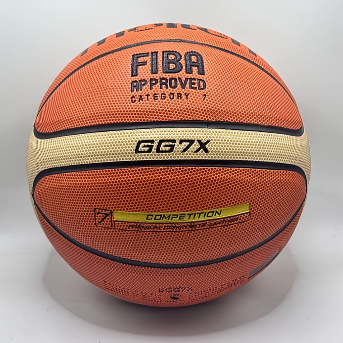 FIBA Approved GG7X Competition Basketball, Size 7, High Elasticity & Durable PU