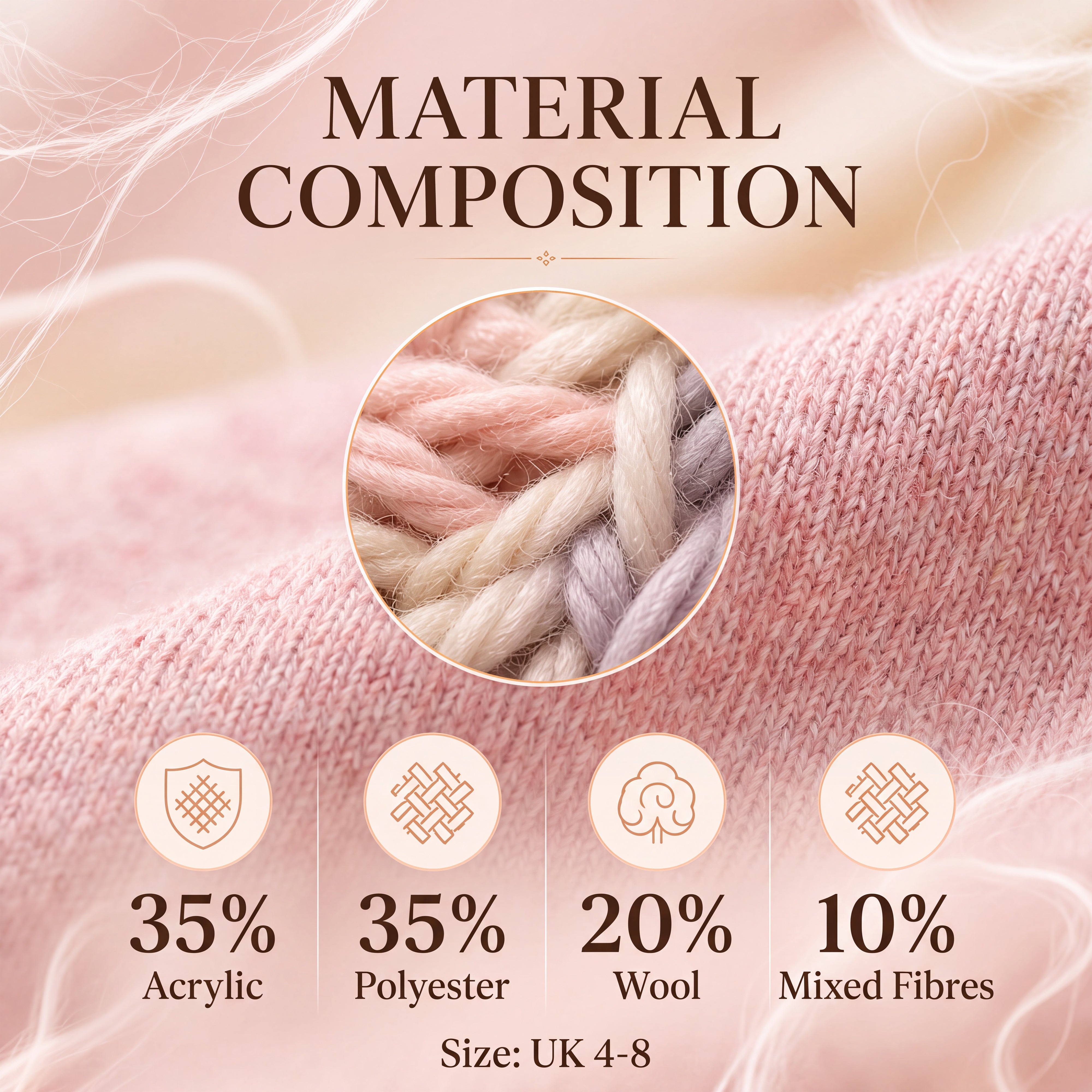 3 Pairs Women's Wellington Boot Socks Thermal Wool Blend Knee High UK 4-8 EU