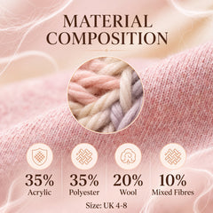 3 Pairs Women's Wellington Boot Socks Thermal Wool Blend Knee High UK 4-8 EU