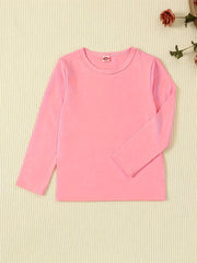 Girls' Soft Knit Long-Sleeve T-Shirt – Versatile & Comfortable