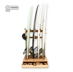 Living in Sunshine Spirit Rack Freestanding Surfboard Stand, 4 Boards