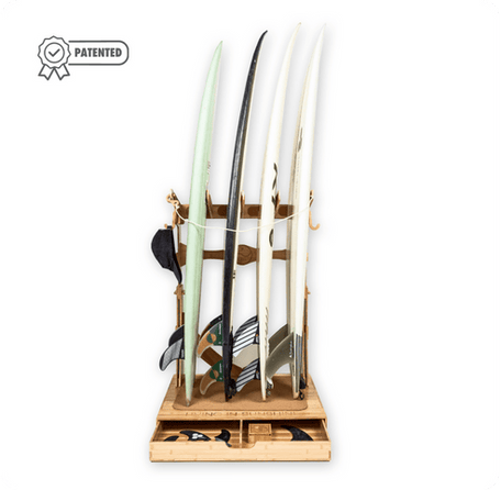 Living in Sunshine Spirit Rack Freestanding Surfboard Stand, 4 Boards