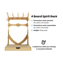 Living in Sunshine Spirit Rack Freestanding Surfboard Stand, 4 Boards