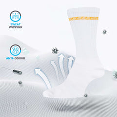5 Pack Men's Sparta Greek Design Sport Socks Cotton Durable Blend For Sports