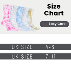 Sport Socks 5 Pack Tie Dye Cotton Durable Blend Unisex Casual