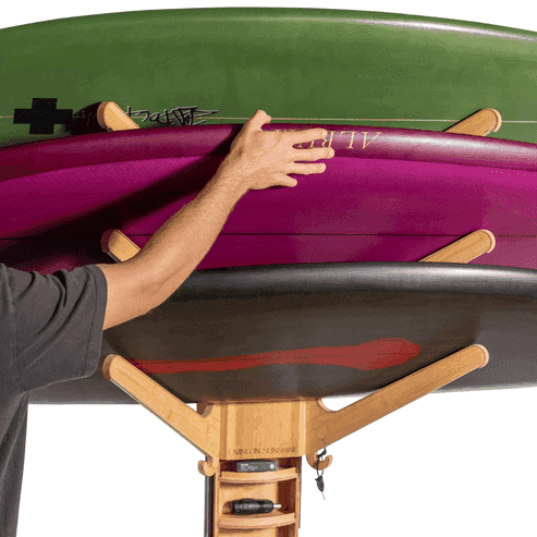 Living in Sunshine Sun Rack Wall Surfboard Rack, 4 Boards