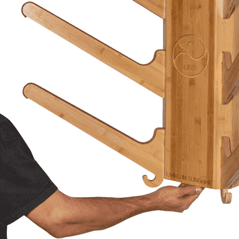 Living in Sunshine Sun Rack Wall Surfboard Rack, 3 Boards