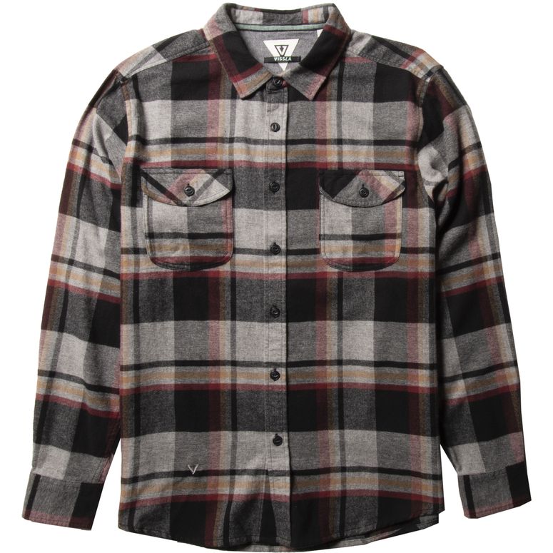Vissla Men's Central Coast Long Sleeve Flannel Shirt, 100% Cotton