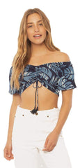 Sisstrevolution Women's Jambi Off-Shoulder Crop Top, 100% Viscose