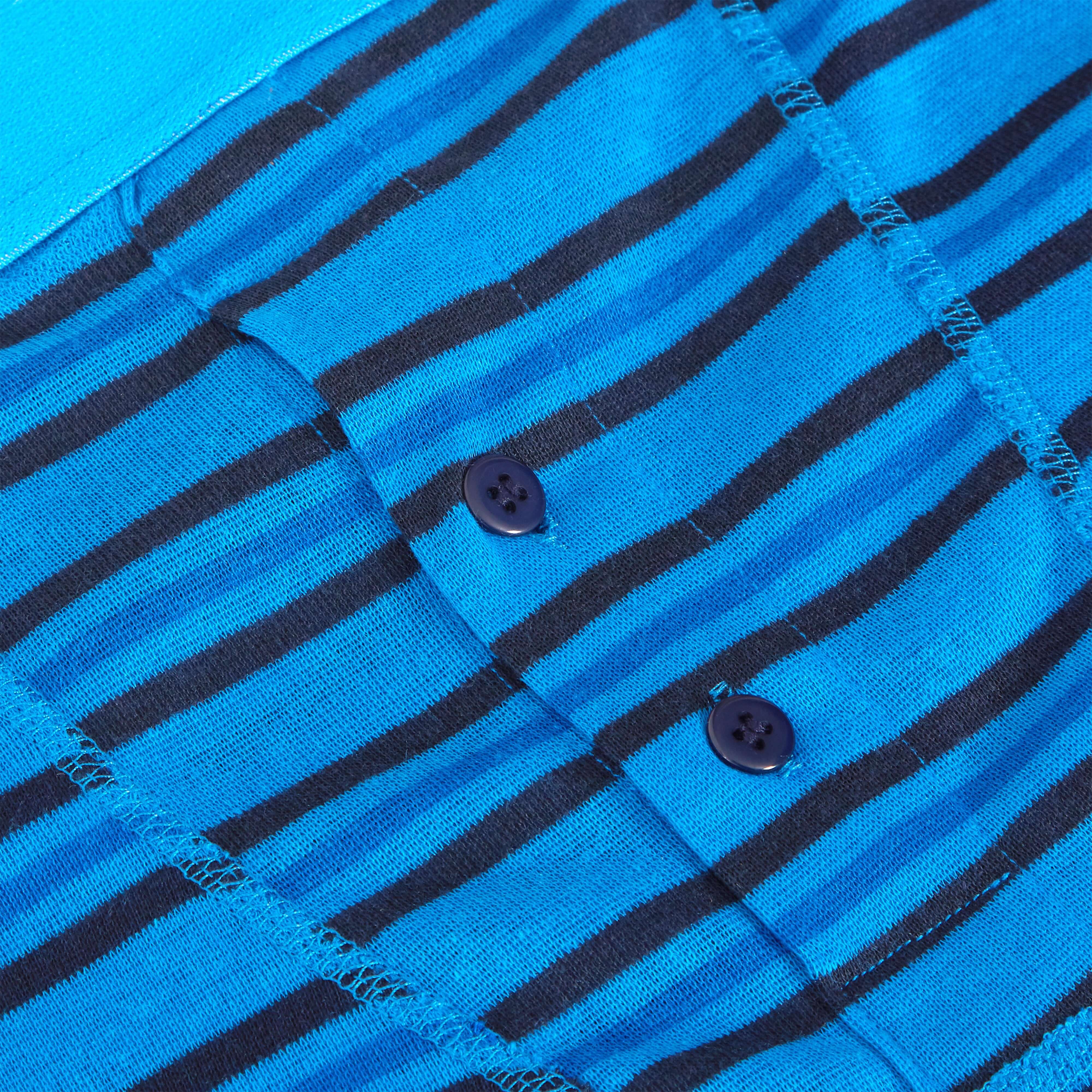 6 Pack Men's Blue Navy Stripe Cotton Stretch Boxer Shorts Breathable