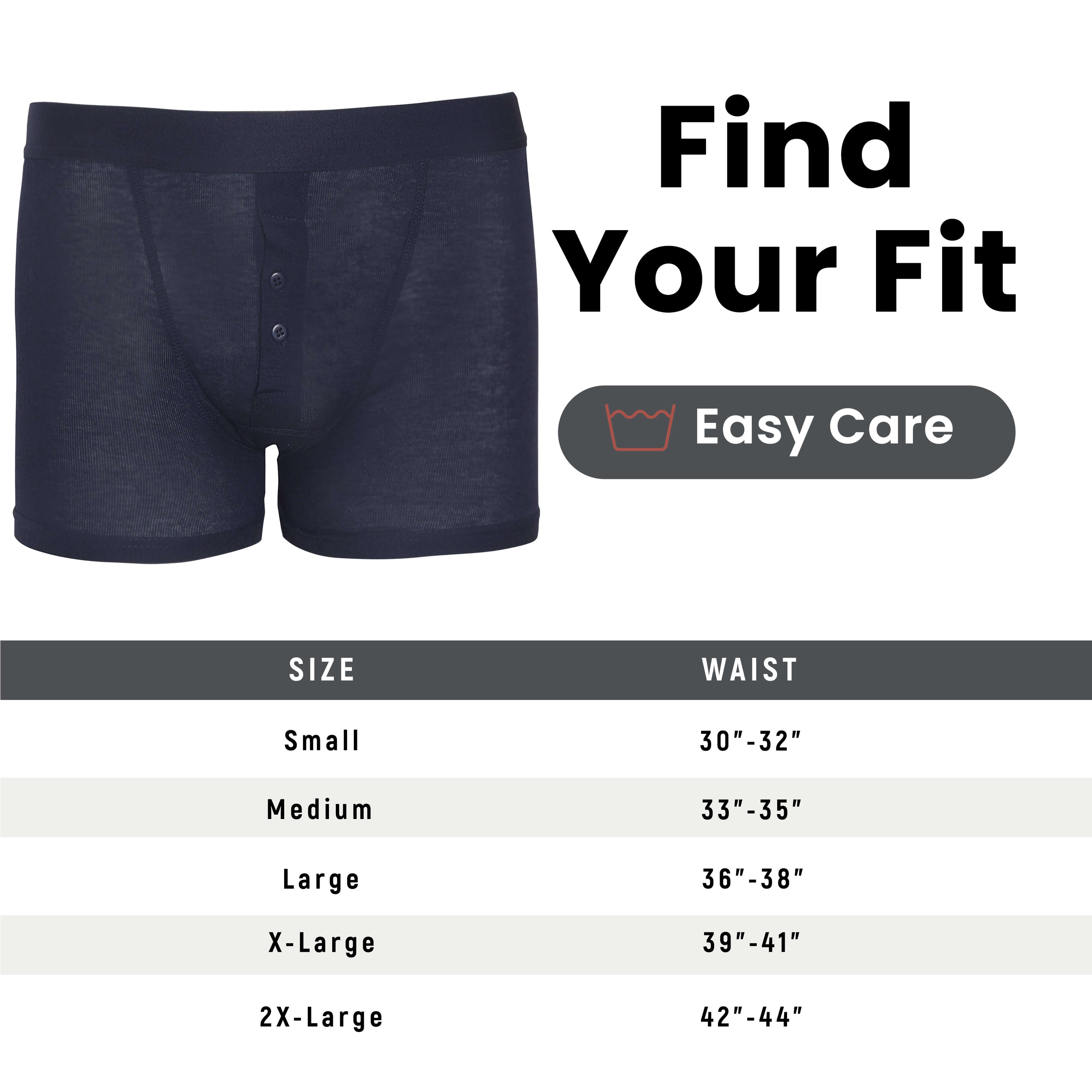 6 Pack Men's Blue Navy Stripe Cotton Stretch Boxer Shorts Breathable