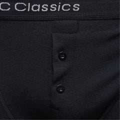 Boys' Boxer Shorts 6 Pack Black Cotton Rich Moisture Wicking With Button Fly