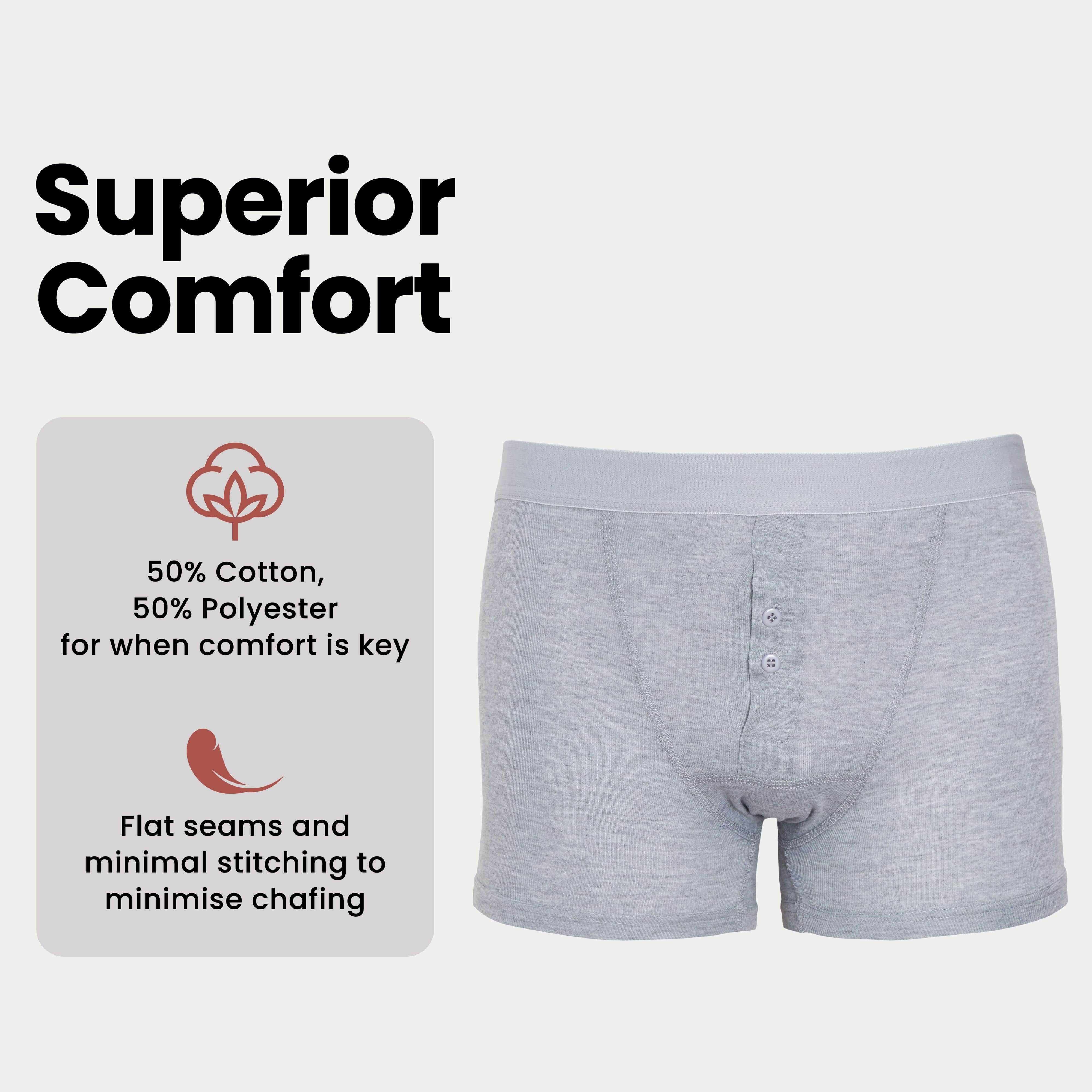 6 Pack Cotton Stretch Boxer Shorts For Men Breathable Soft Durable