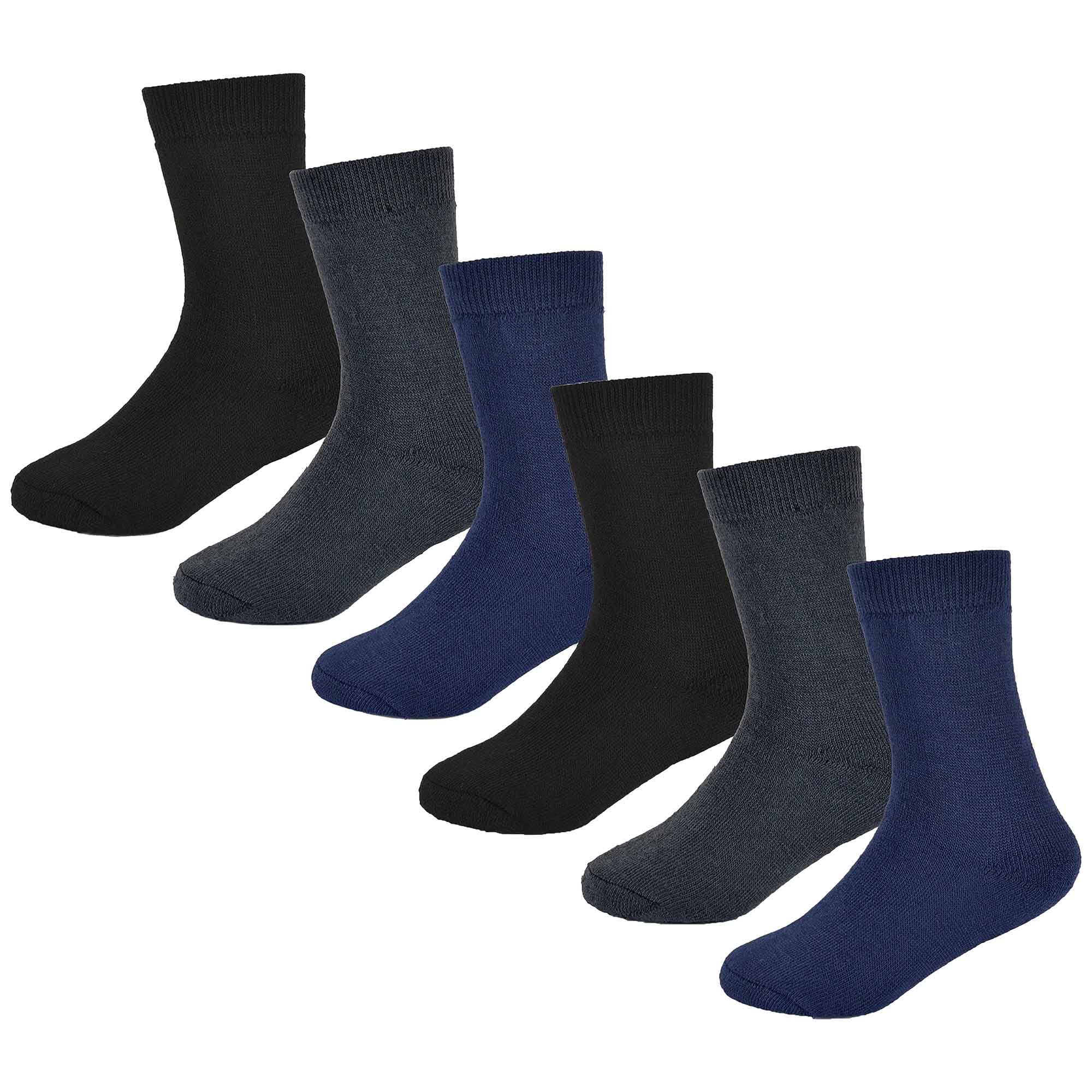 Kids' Thermal Socks 6 Pack Non Slip Cushioned Warm Winter Boots