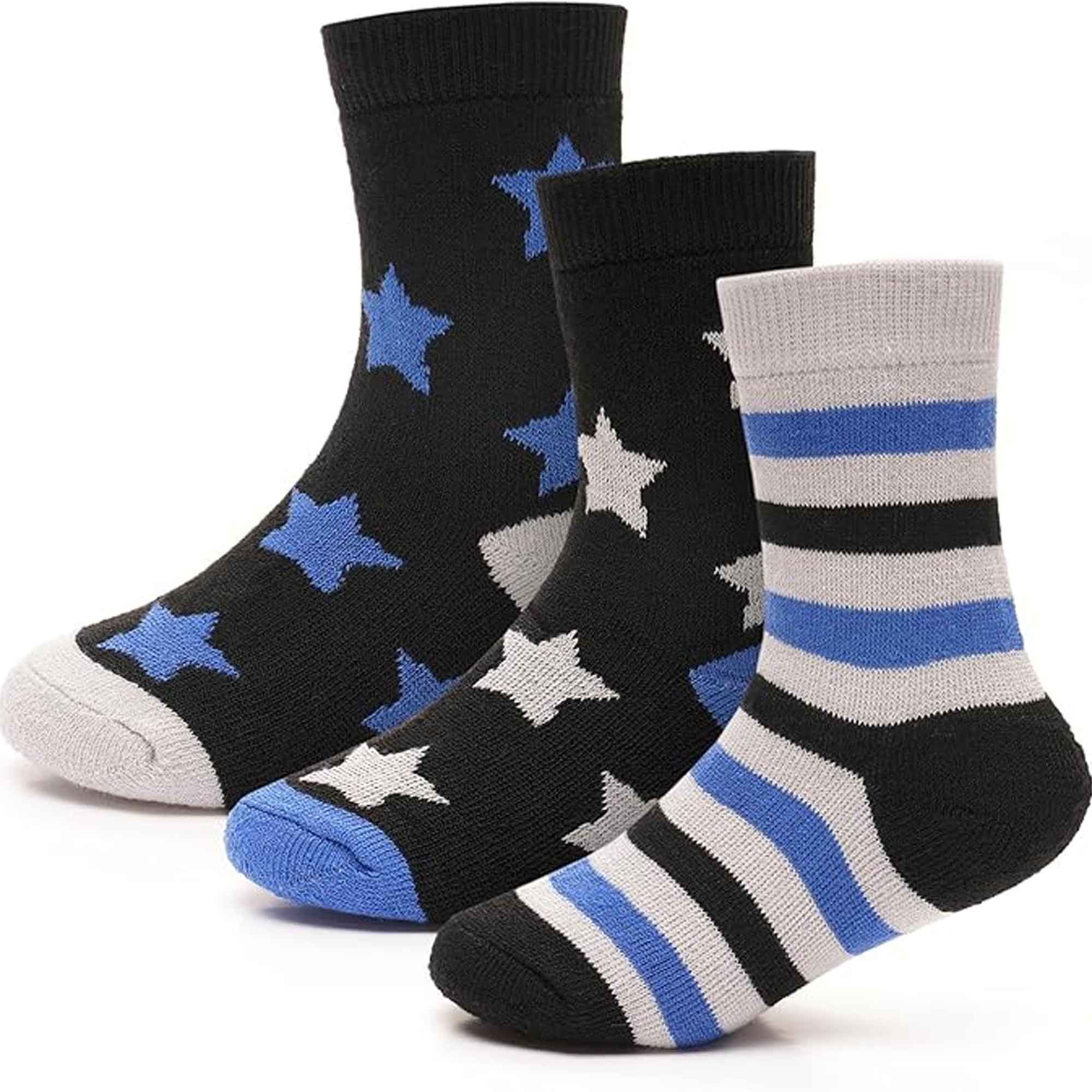 Kids' Thermal Socks 6 Pack Non Slip Cushioned Warm Winter Boots