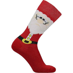 6 Pack Men's Christmas Socks Cotton Rich All Over Holiday Designs Festive