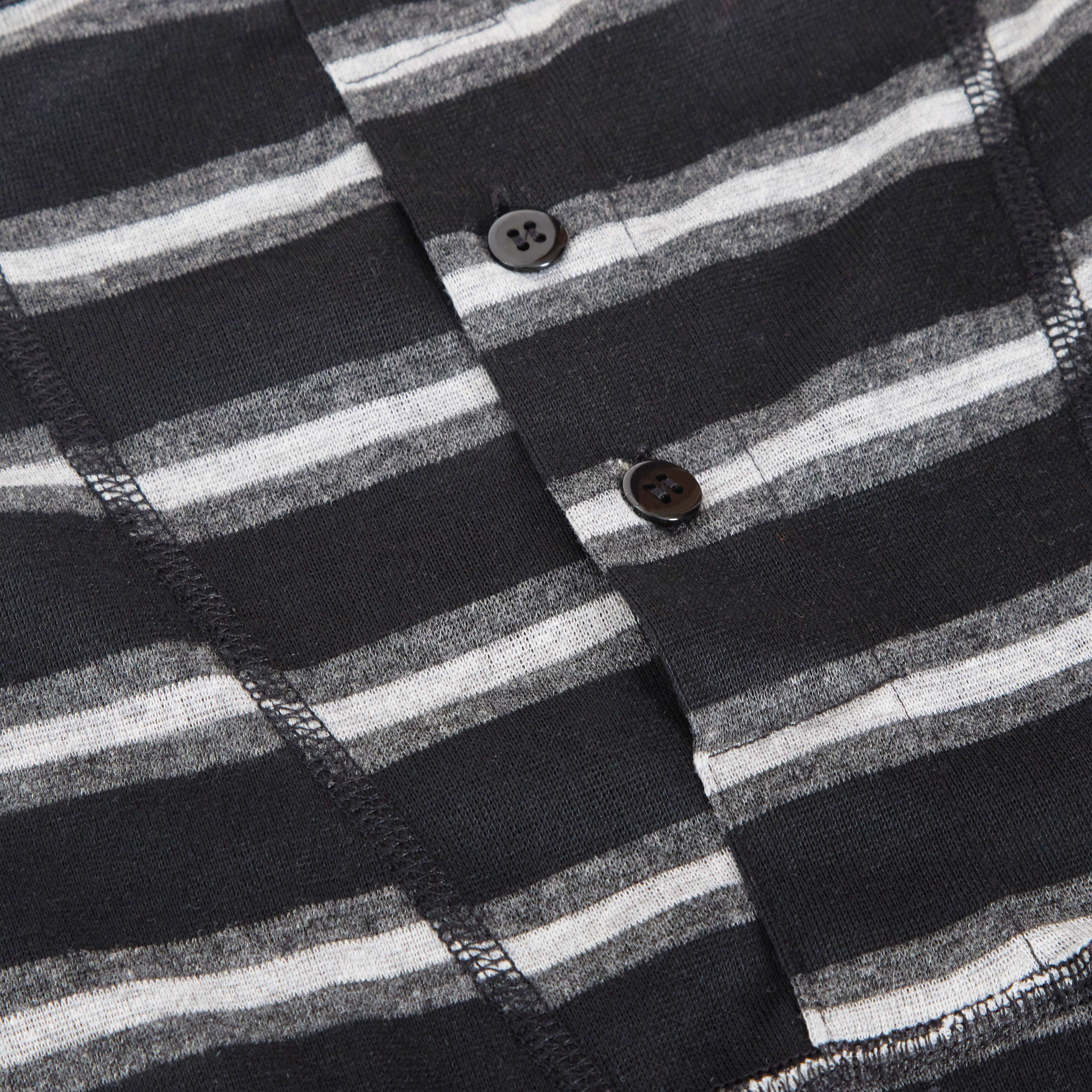 Boxer Shorts 6 Pack Striped Cotton Blend Stretch Men's Underwear Black Grey