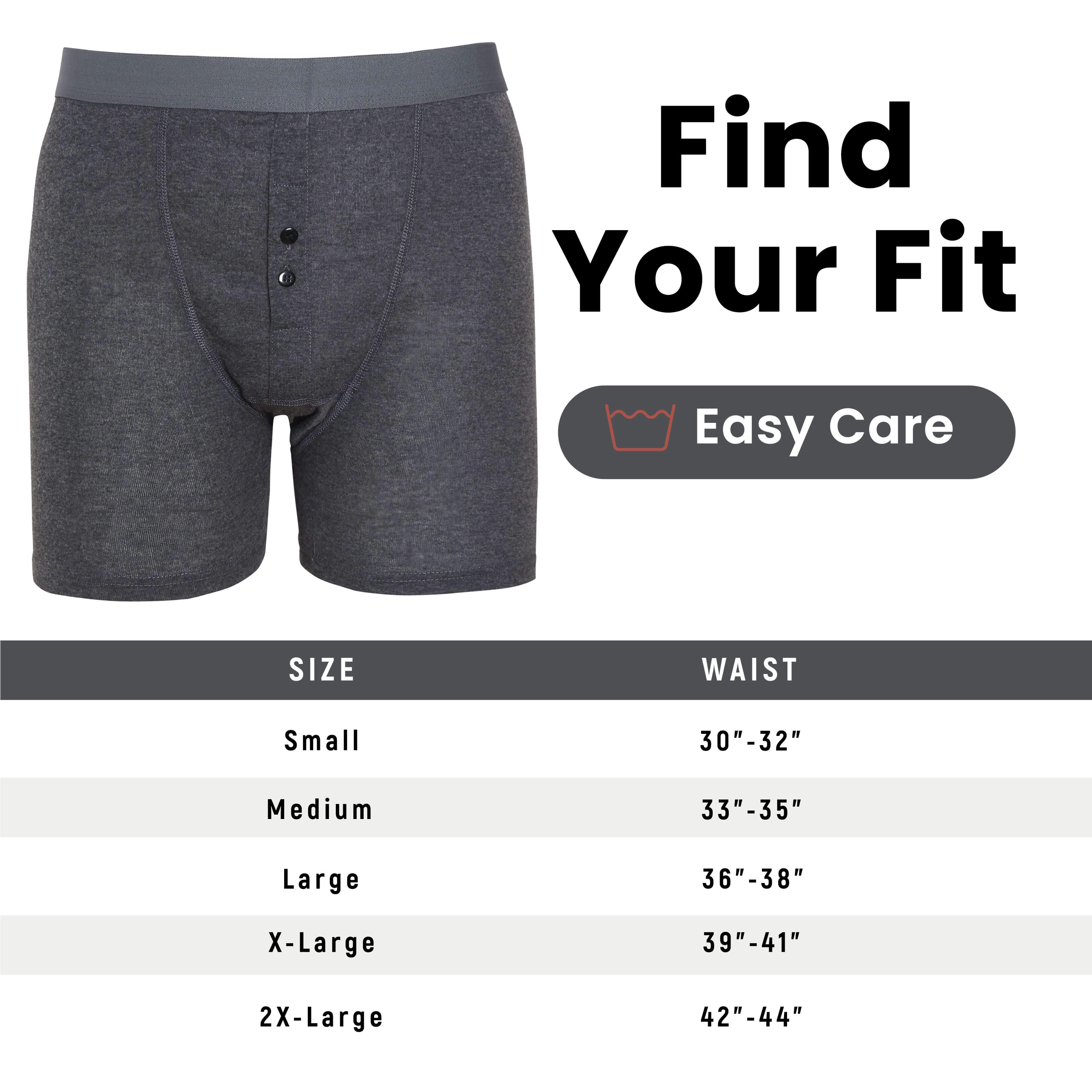 Boxer Shorts 6 Pack Striped Cotton Blend Stretch Men's Underwear Black Grey