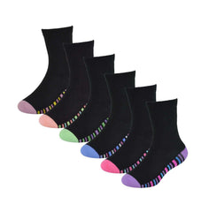 Kids' Bamboo Socks 6 Pairs Breathable Antibacterial Moisture Wicking Cotton Rich