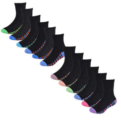 Kids' Bamboo Socks 6 Pairs Breathable Antibacterial Moisture Wicking Cotton Rich