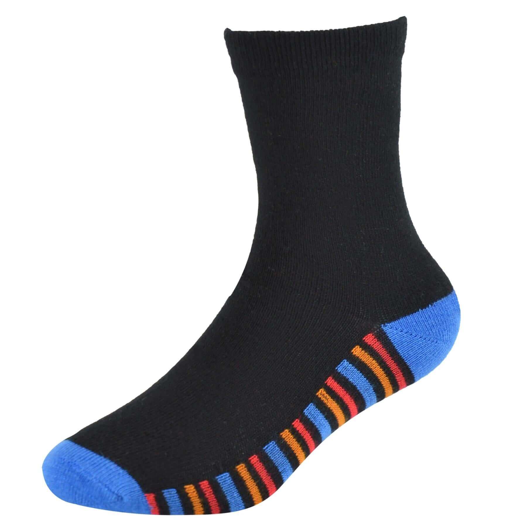 Kids' Bamboo Socks 6 Pairs Breathable Antibacterial Moisture Wicking Cotton Rich