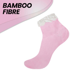 Women's Bamboo Lace Socks 6 Pairs Ultra Soft Antibacterial Moisture-Wicking
