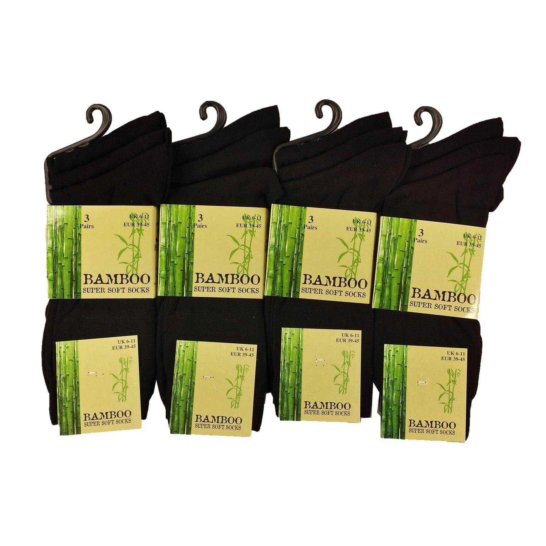 Men's Bamboo Socks 6 Pairs Anti Bacterial Moisture Wicking Breathable