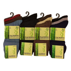 Men's Bamboo Socks 6 Pairs Anti Bacterial Moisture Wicking Breathable