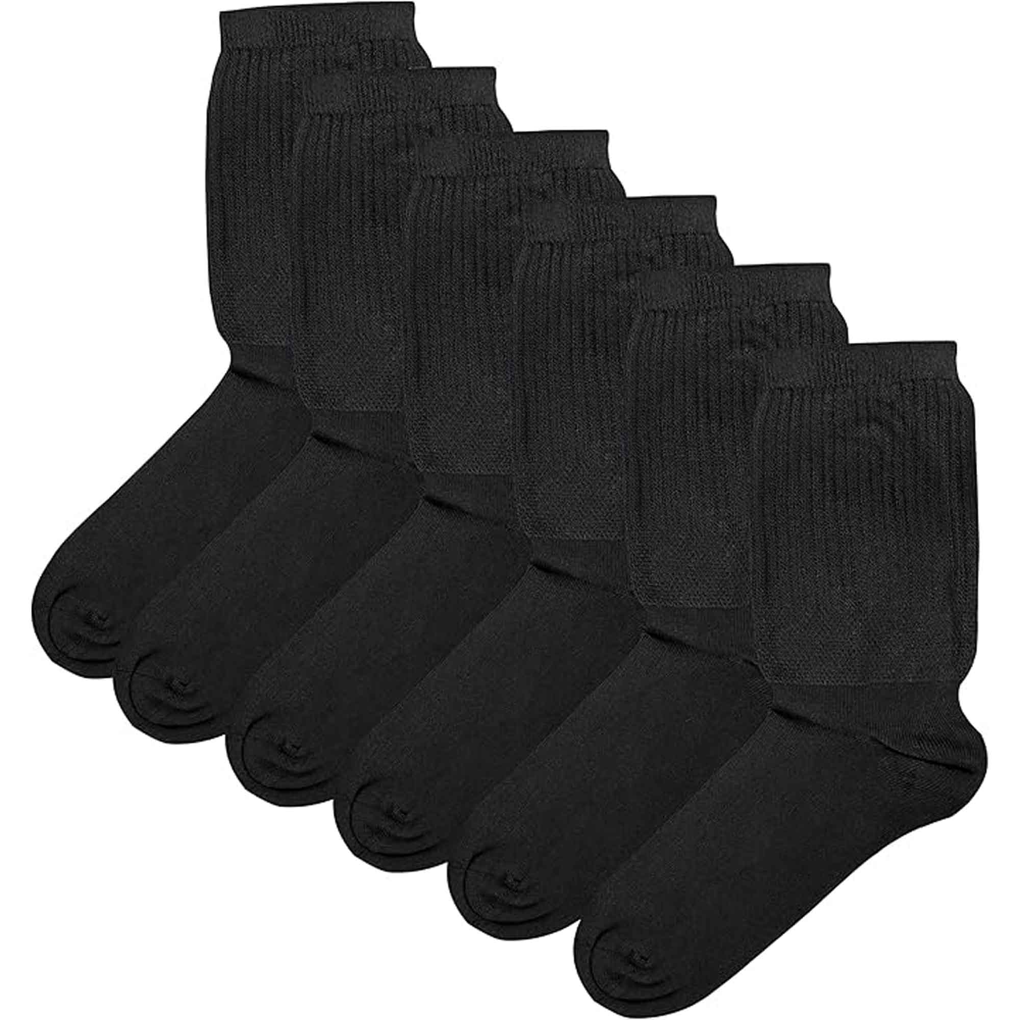 Men's Extra Wide Diabetic Socks Non Elastic Loose Top Moisture-Wicking UK 6-11