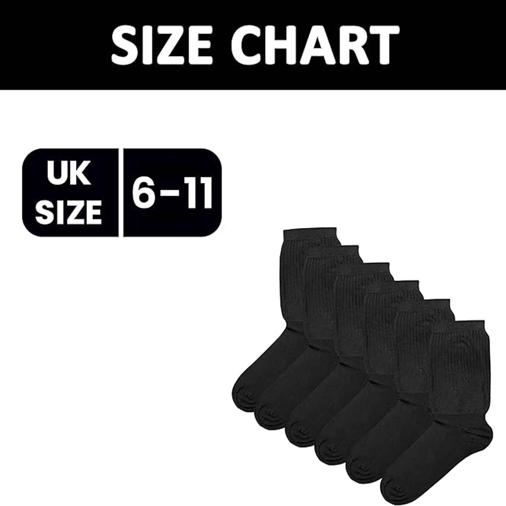 Men's Extra Wide Diabetic Socks Non Elastic Loose Top Moisture-Wicking UK 6-11