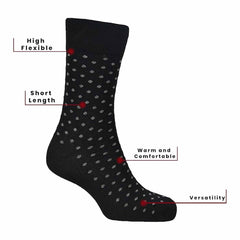 Men's Diabetic Non Elastic Cotton Socks 6 Pairs Size 6-11 Black