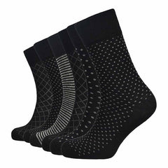 Men's Diabetic Non Elastic Cotton Socks 6 Pairs Size 6-11 Black
