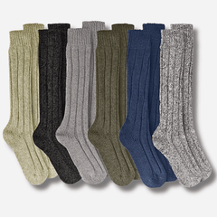 6 Pairs Men's Ultra Chunky Long Wool Thermal Socks UK 6 11 EU 39 45 Assorted