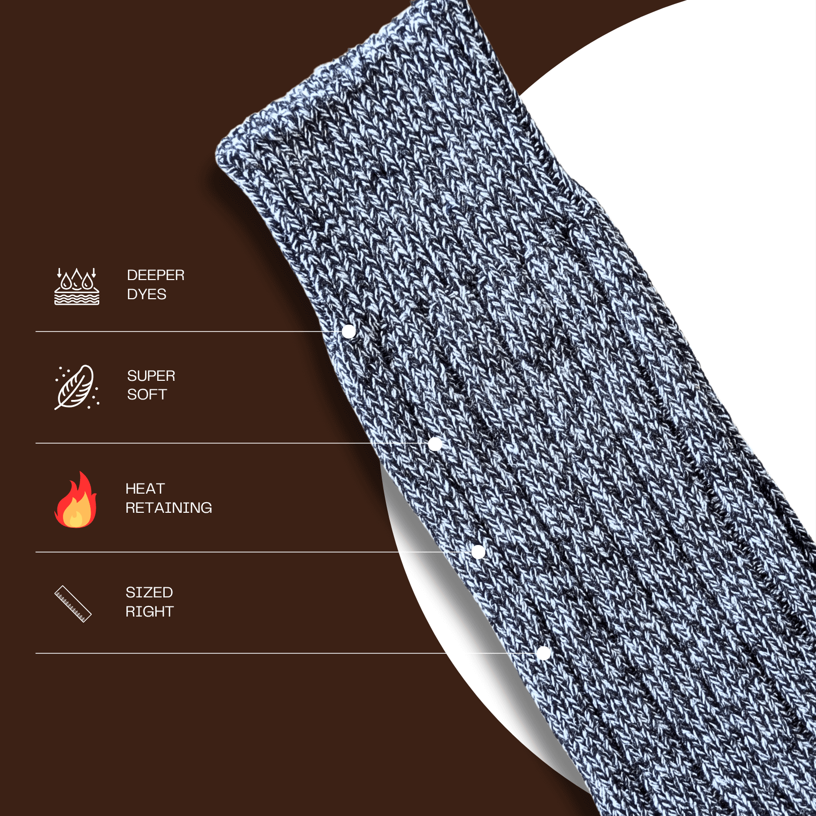 Men's Ultra Chunky Wool Thermal Socks 6 Pairs UK 6-11 EU 39-45 Assorted